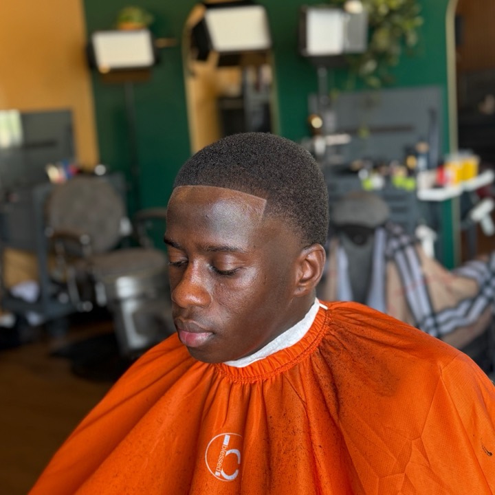 Fresh low fade with a crisp line-up